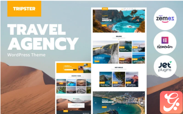 Tripster Travel Agency Modern Elementor WordPress Theme