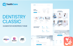 TeethCare - Dentistry Classic Elementor WordPress Theme