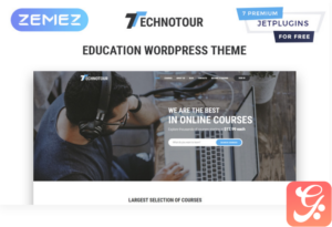 Technotour - Education Courses Minimal Elementor WordPress Theme
