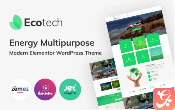 EcoTech - Environment Saving Technologies Elementor WordPress Theme