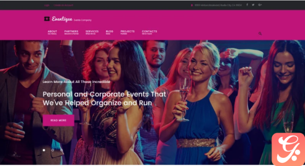 Eventique - events company WordPress Theme