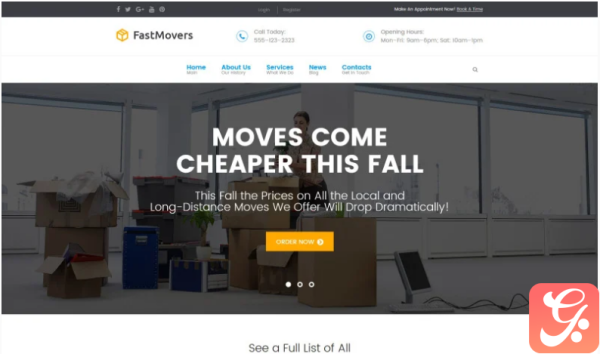 Fast Moving - Transportation & Moving Services WordPress Theme