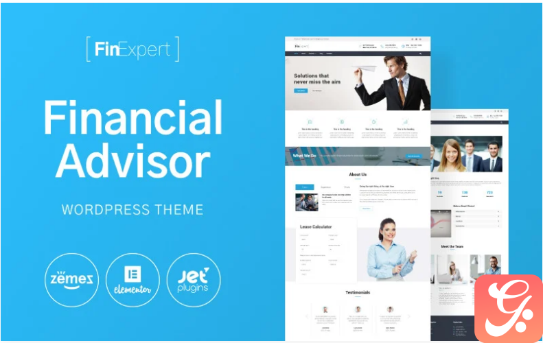FinExpert - Financial Advisory Company Responsive WordPress Theme