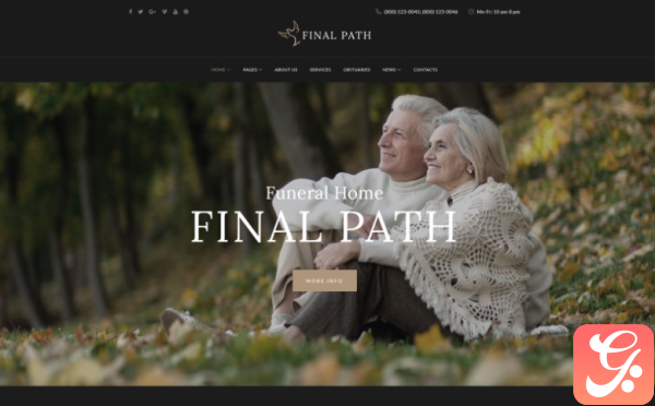 Final Path Funeral Home Responsive WordPress Theme 2