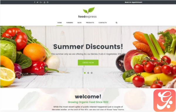 Food Express Agriculture Farm WordPress Theme