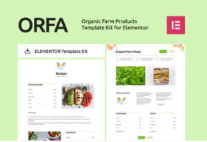 ORFA - Organic Farm Products Elementor Template Kit