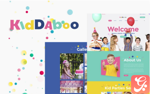 Kiddaboo Kid Parties Services Responsive WordPress Theme