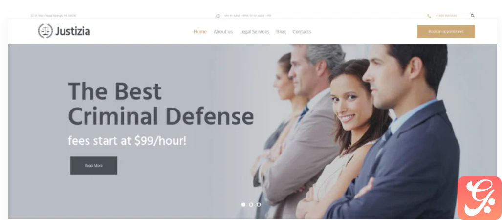 Justizia - Lawyer Services Responsive WordPress Theme