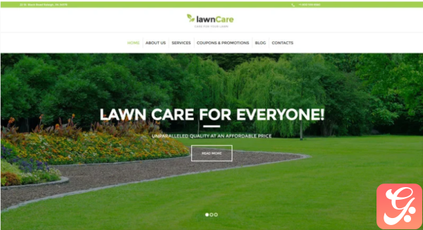 Lawn Care Lawn Mowing Landscape WordPress Theme
