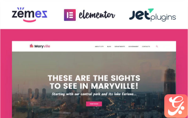 Maryville - City Portal & City Guide WordPress Theme