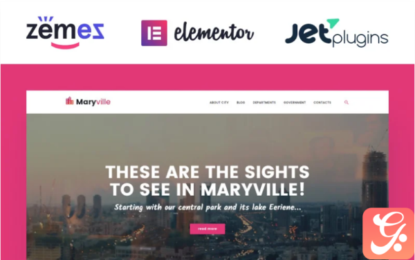 Maryville City Portal City Guide WordPress Theme