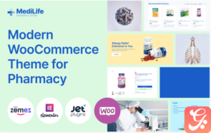 MediLife - Clean Pharmacy Elementor WooCommerce Theme