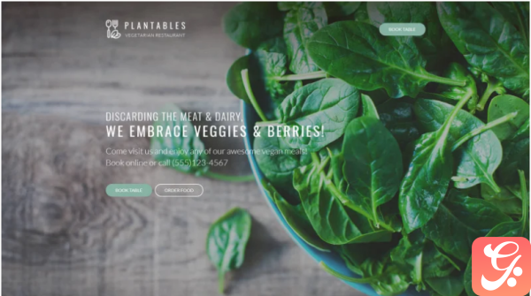 Plantables Vegetarian Restaurant WordPress Theme