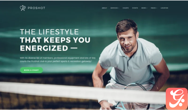 ProShot Tennis Club Responsive WordPress Theme