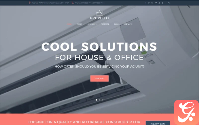 Propello - Air Conditioning Maintenance WordPress Theme