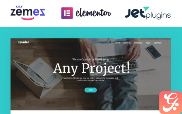 Quadro Software Company WordPress Theme