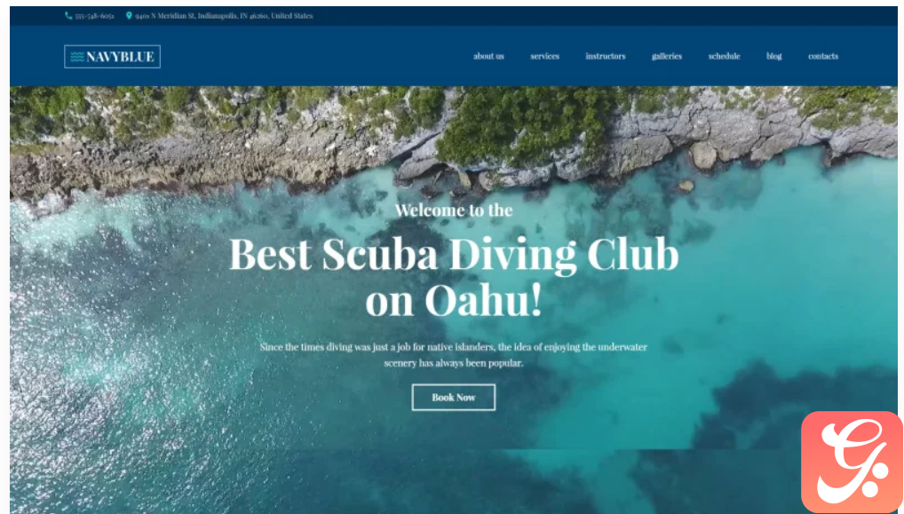 NavyBlue - Scuba Diving Club Responsive WordPress Theme