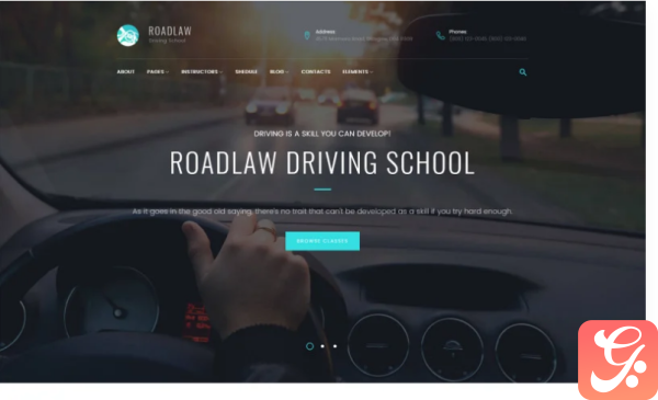 RoadLaw Driving School Responsive WordPress Theme WordPress Theme