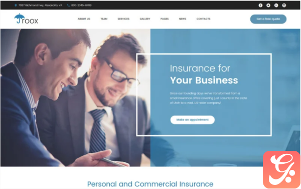 Roox Insurance WordPress Theme