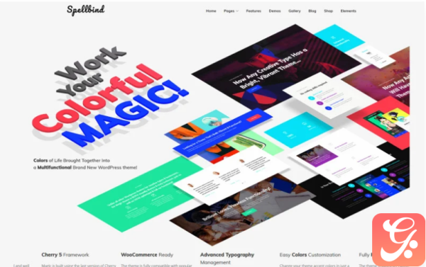 Spellbind Designer Landing Page Wordpress Theme 1