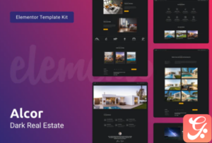 Alcor — Dark Real Estate Elementor Template Kit