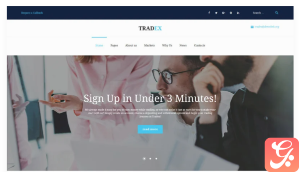 Tradex Forex Trading WordPress Theme