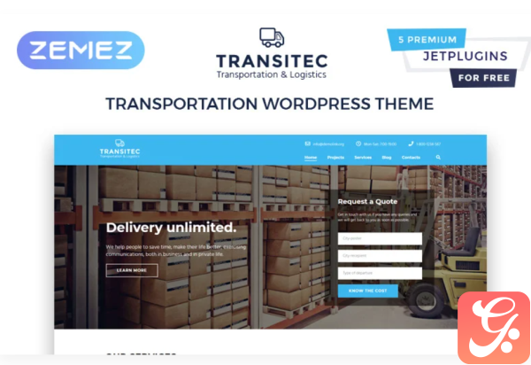 Transitec Transportation Multipurpose Minimal Elementor WordPress Theme