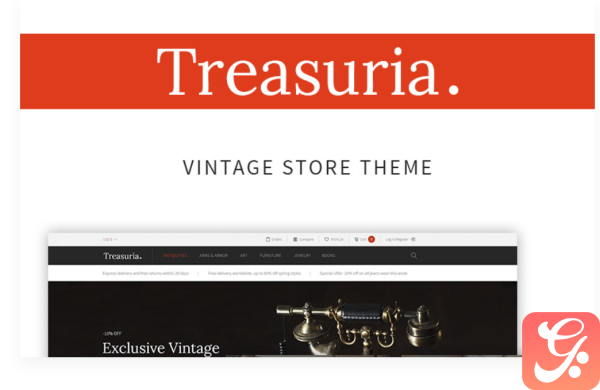 Treasuria Antique Vintage WooCommerce Theme