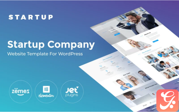 Startup Company One Page WordPress Theme