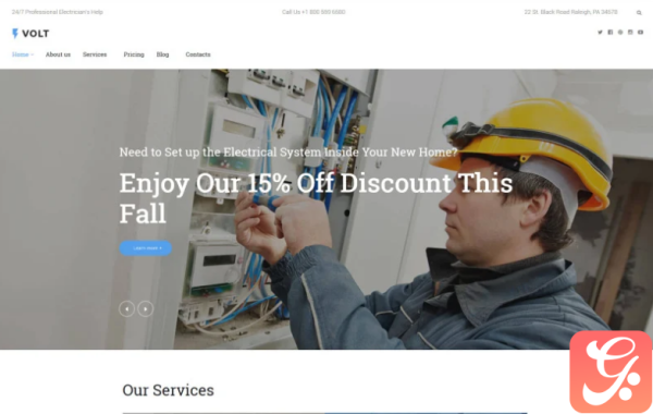 Volt Local Electrical Service WordPress Theme