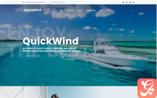 Yachting Voyage Charter WordPress Theme