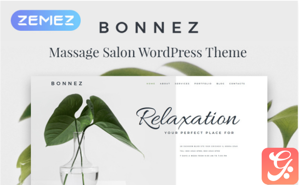 Bonnez Massage Salon Ready to Use Minimal Elementor WordPress Theme