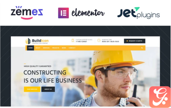 BuildIcon - Construction Company WordPress Theme