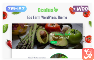Ecolus - Organic Food Delivery ECommerce Modern Elementor WordPress Theme