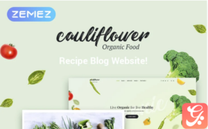 Cauliflower - Organic Food Blog Elementor WordPress Theme
