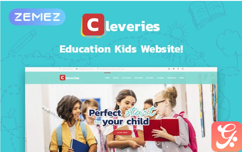 Cleveries - Education Kids Elementor WordPress Theme