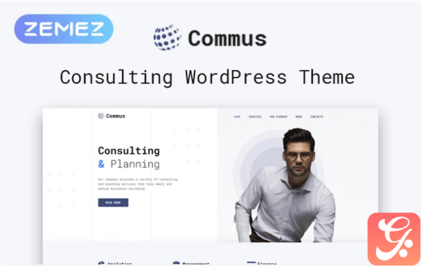 Commus - Business Multipurpose Minimal Elementor WordPress Theme