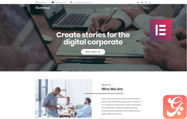 Commuz - Business Multipurpose Modern Elementor WordPress Theme