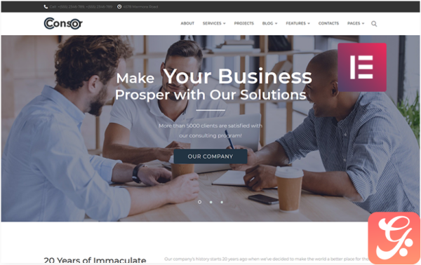 Consor - Business Consulting Elementor WordPress Theme
