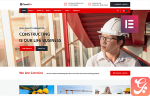 Constico - Construction Elementor WordPress Theme