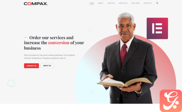 Compax Minimal Creative Business Elementor WordPress Theme 1