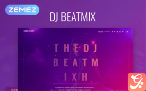 DJ Beatmix - Personal Page Elementor WordPress Theme