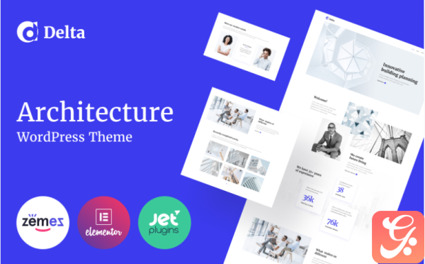 Delta Architecture Minimal Elementor WordPress Theme