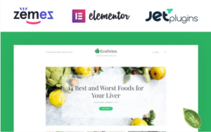 EcoDex - Fresh Food Blog Website For Healthy Lifestyle WordPress Theme