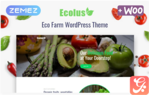 Ecolus - Organic Food Delivery ECommerce Modern Elementor WordPress Theme