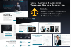 Ukila - Lawyer & Attorney Template Kit for Elementor