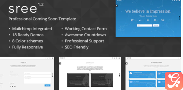 Sree Responsive Coming Soon Template