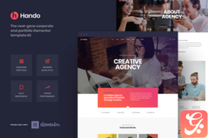 Hando - Corporate & Portfolio Elementor Template Kit