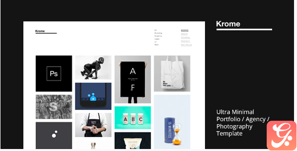 KROME - Pure & Minimal Creative Portfolio / Agency / Photography Template