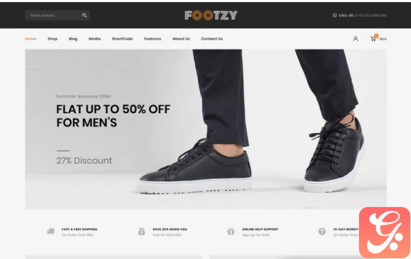 Footzy Shoes Store WooCommerce Theme